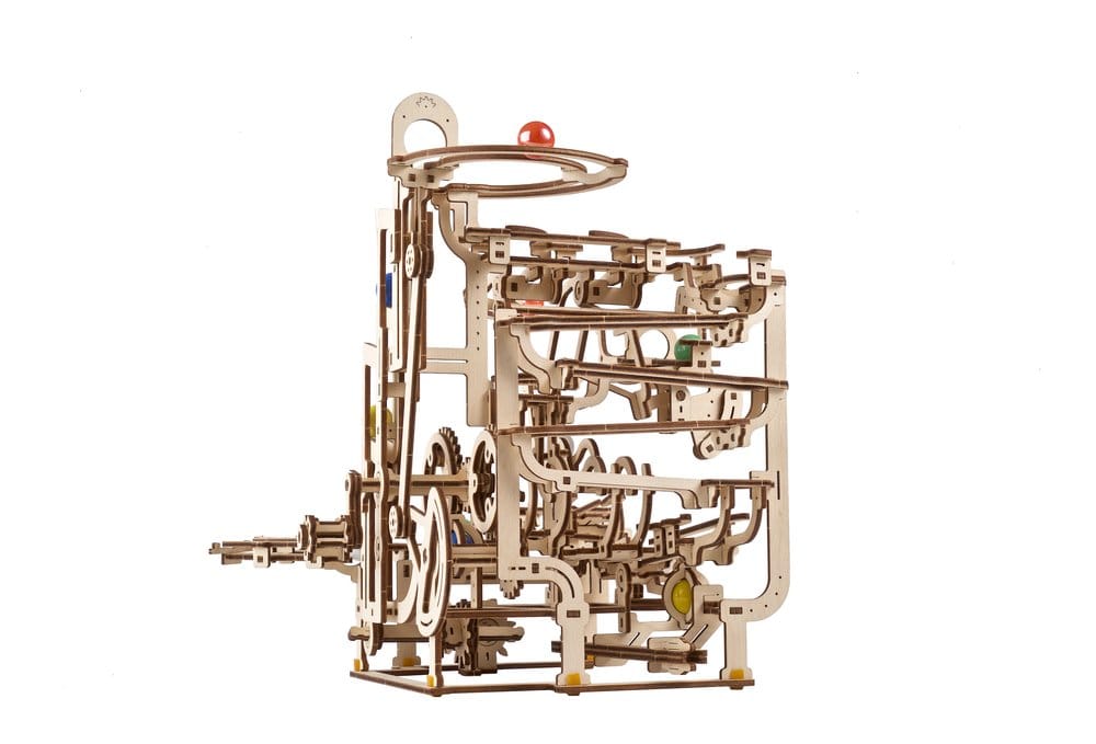 Ugears 3D Wooden Puzzle Marble Run Tiered Hoist