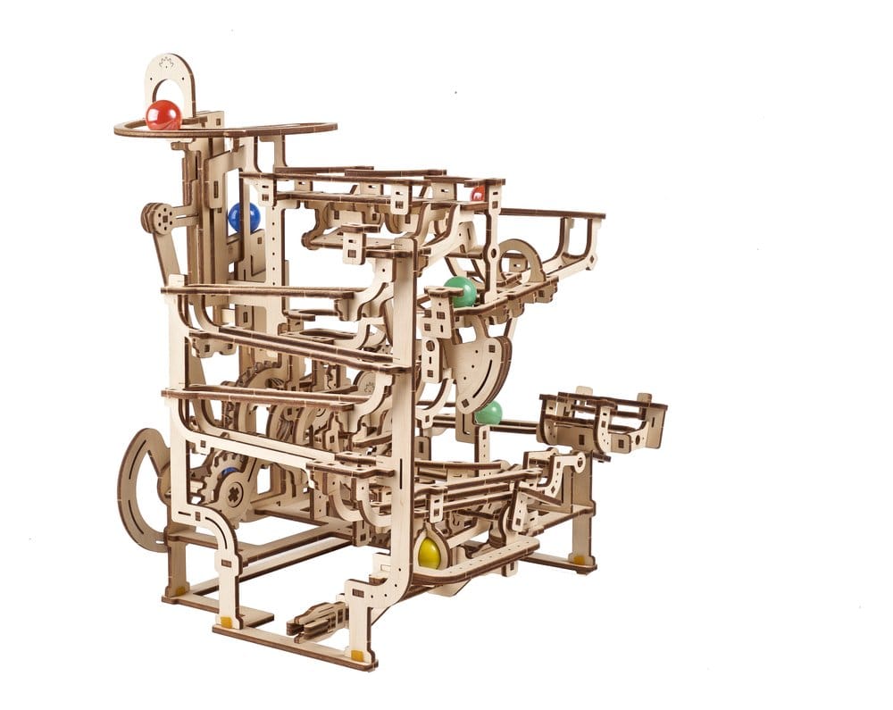Ugears 3D Wooden Puzzle Marble Run Tiered Hoist