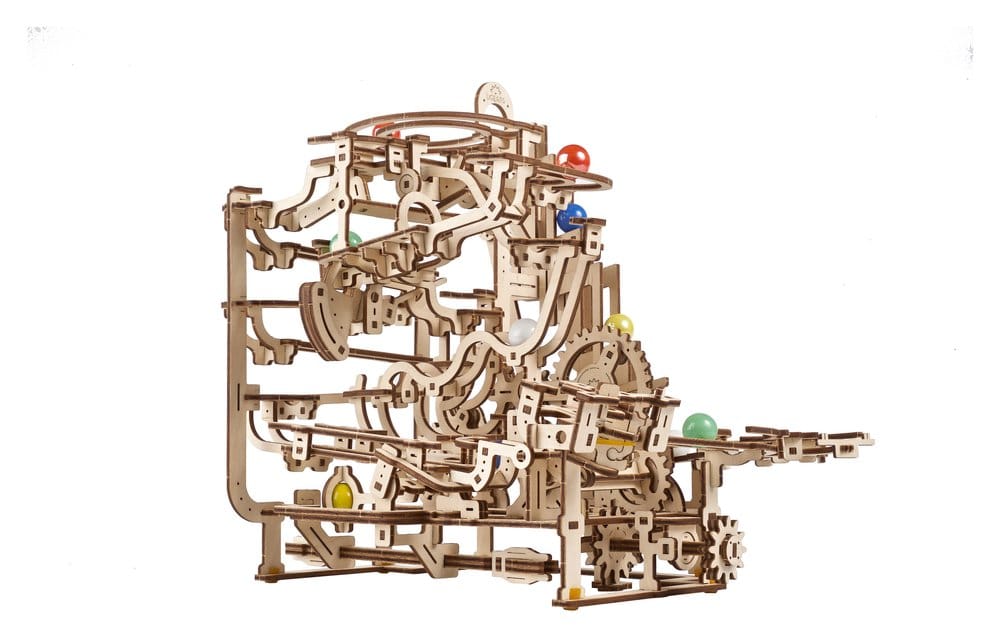 Ugears 3D Wooden Puzzle Marble Run Tiered Hoist