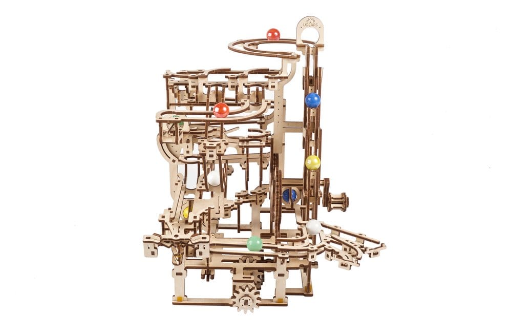 Ugears 3D Wooden Puzzle Marble Run Tiered Hoist
