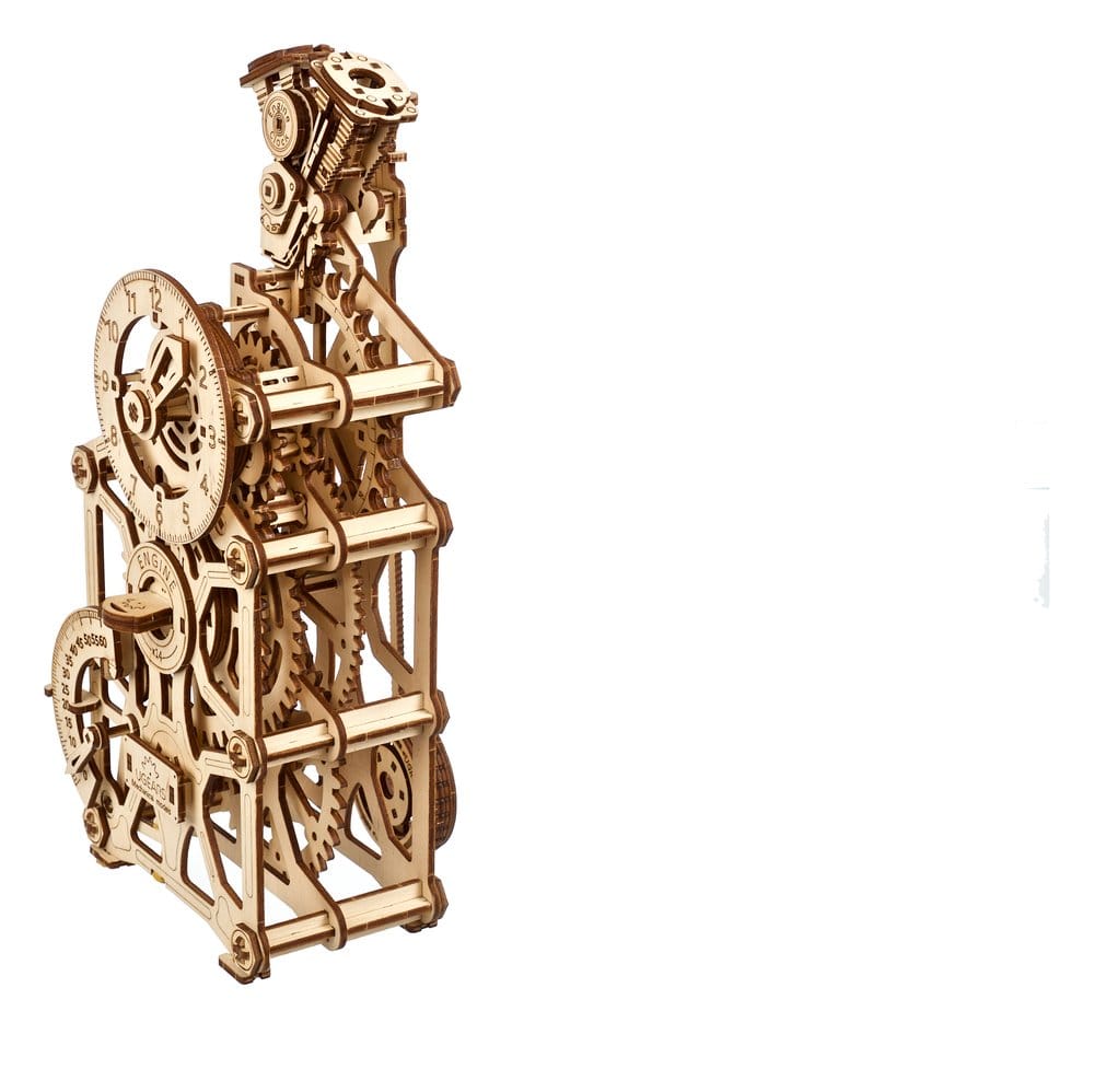 Ugears 3D Wooden Puzzle Engine Clock