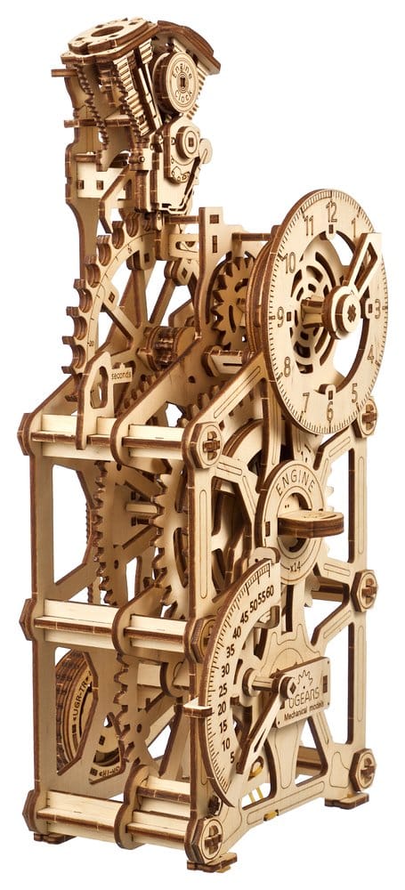 Ugears 3D Wooden Puzzle Engine Clock