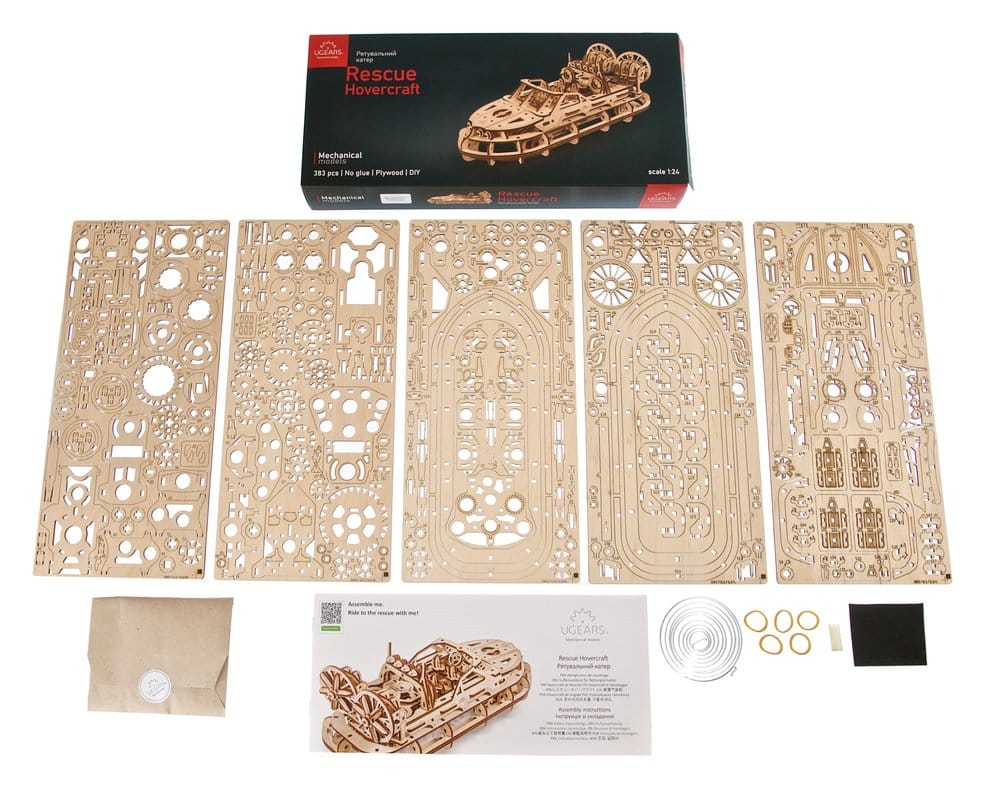 Ugears 3D Wooden Puzzle Rescue Hovercraft