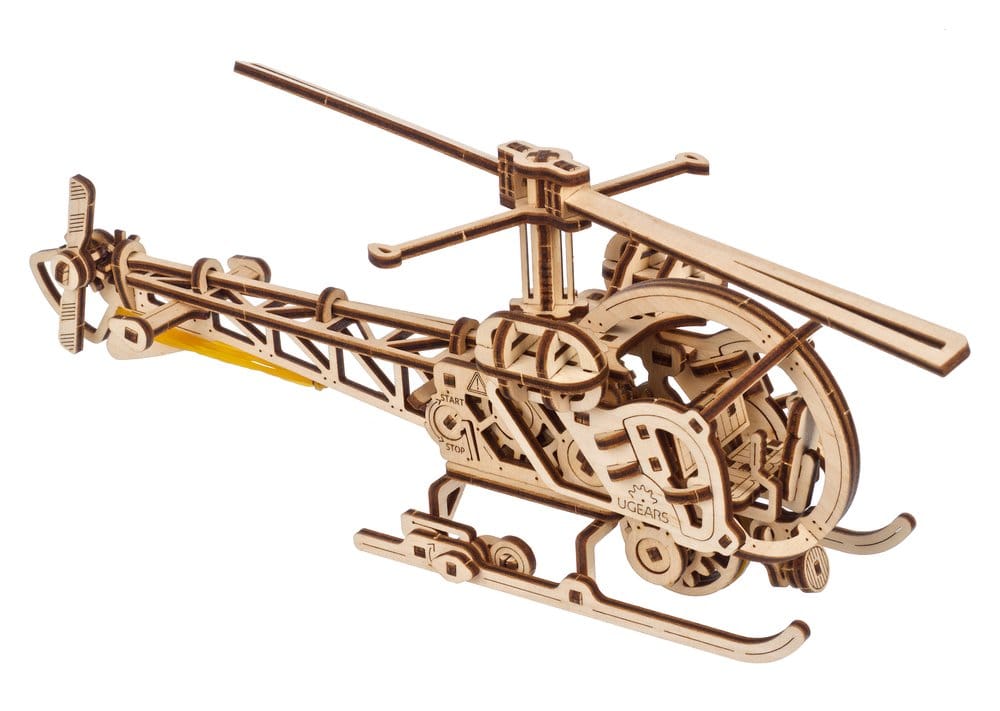 Ugears 3D Wooden Puzzle Mini Helicopter