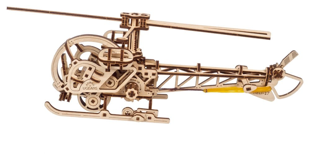 Ugears 3D Wooden Puzzle Mini Helicopter