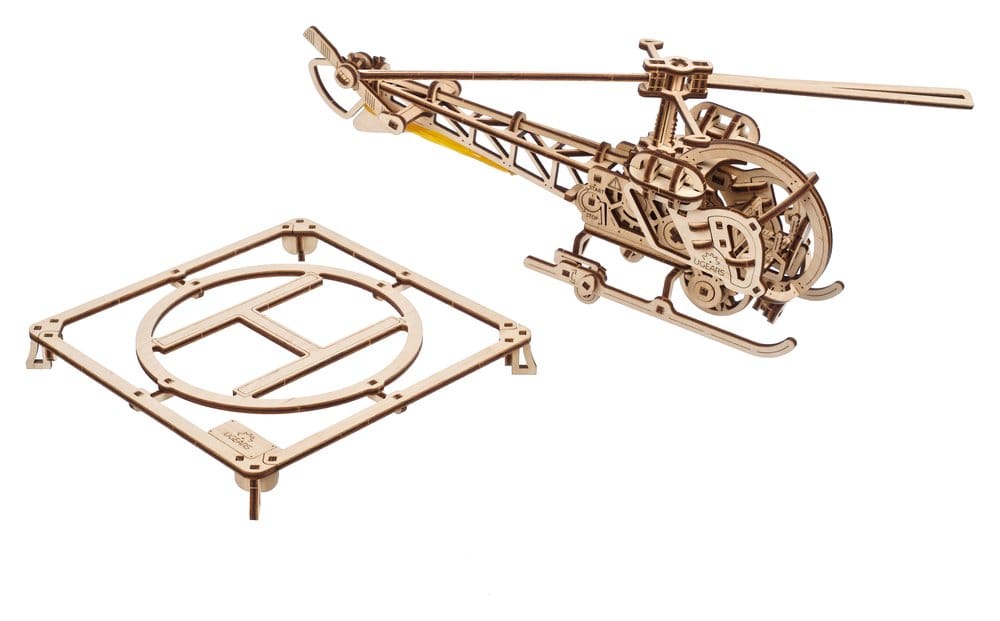 Ugears 3D Wooden Puzzle Mini Helicopter