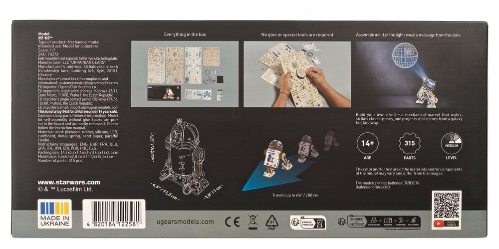 Star Wars 3D Wooden Puzzle R2-D2