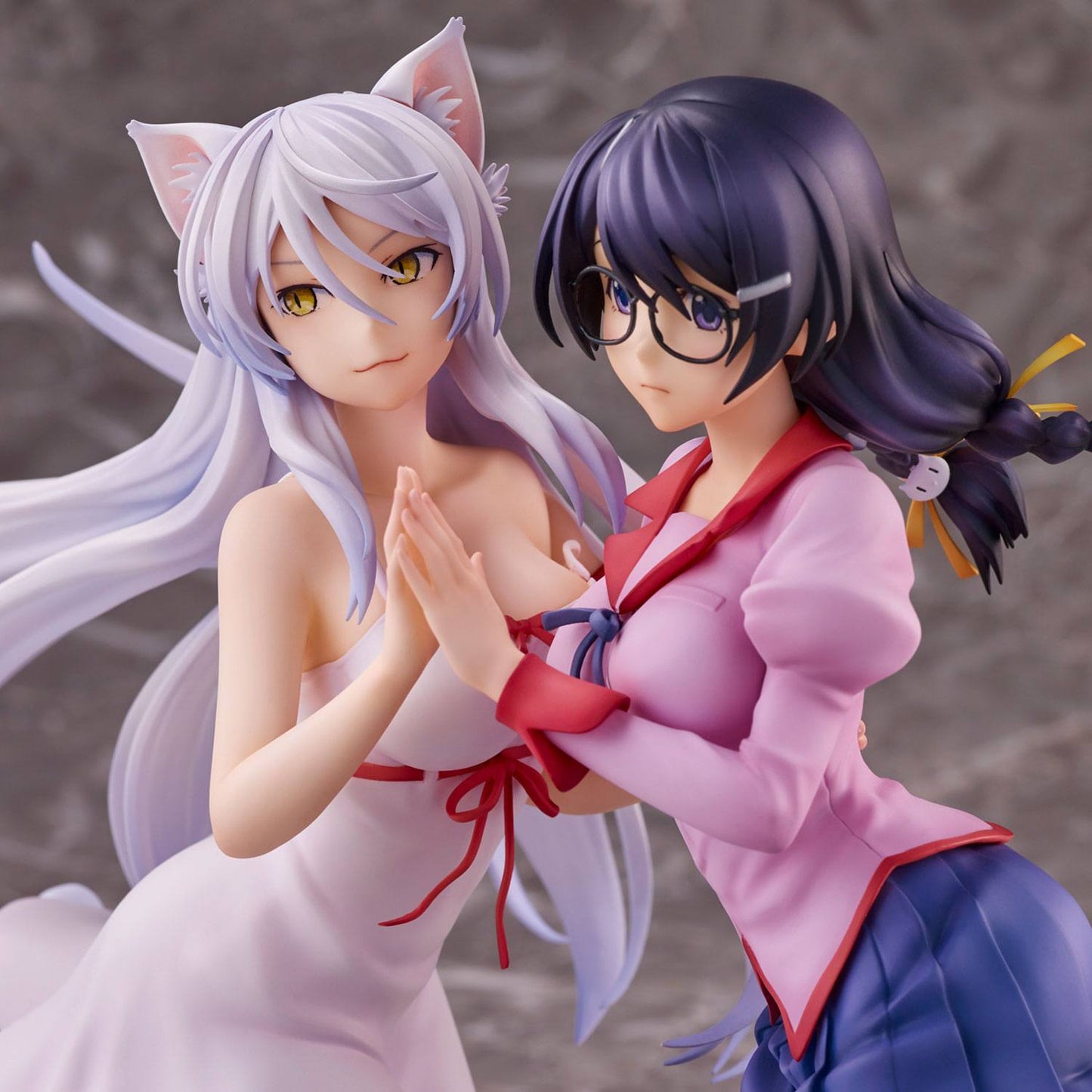 Nekomonogatari Monogatari Series PVC Statues Tsubasa Hanekawa Set (re-run) 19 cm