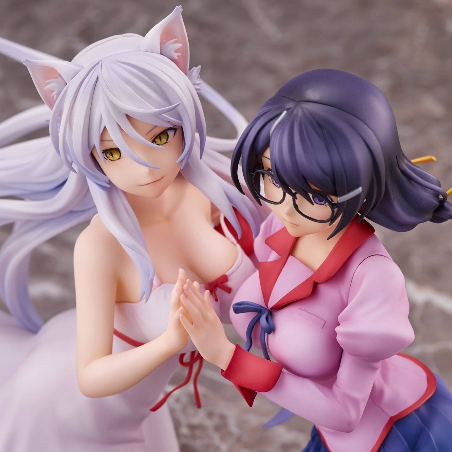 Nekomonogatari Monogatari Series PVC Statues Tsubasa Hanekawa Set (re-run) 19 cm