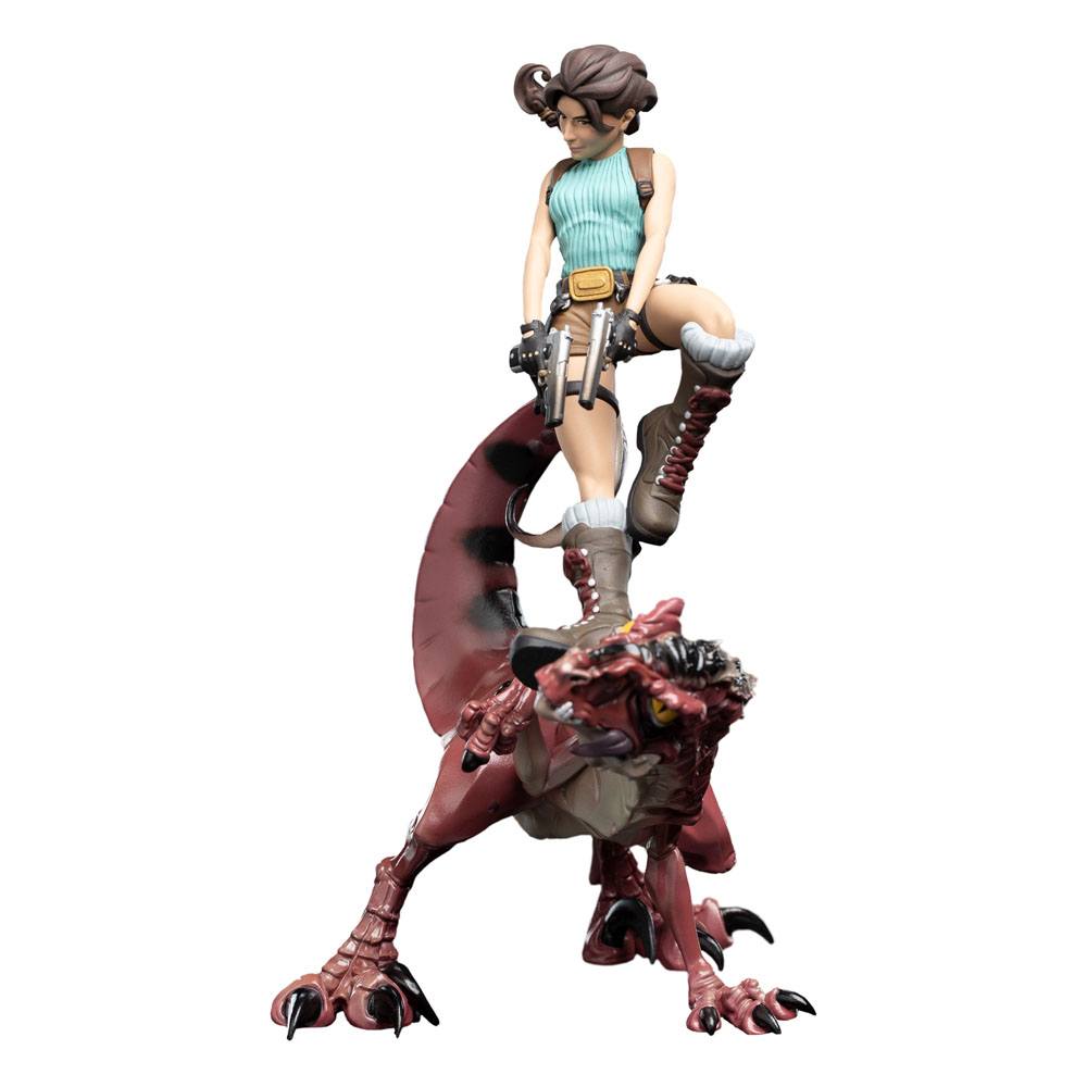 Tomb Raider Mini Epics Vinyl Figure Lara Croft &amp; Raptor 24cm