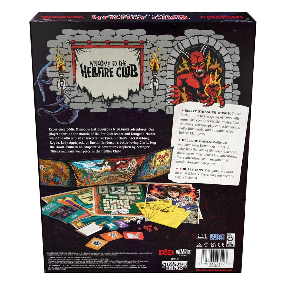 Dungeons & Dragons Board Game Stranger Things: Welcome to the Hellfire Club english