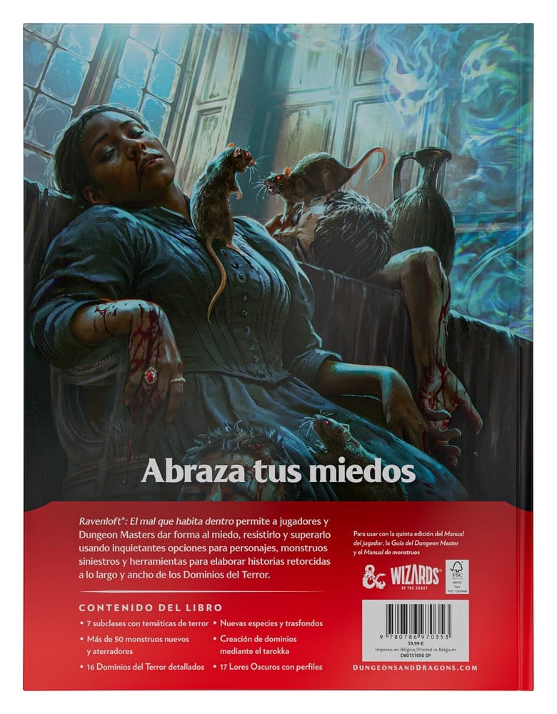 Dungeons & Dragons RPG Ravenloft: El Mal que Habita Dentro Book *Spanish Version*