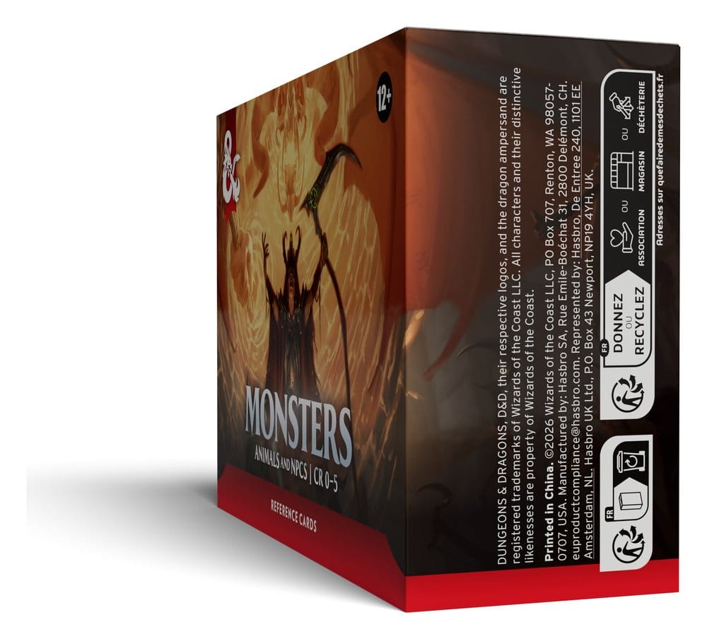 Dungeons & Dragons RPG Reference Cards: Monsters (Animals and NPCs) *English Version*