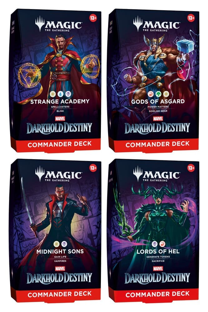 Magic the Gathering Marvel: Darkhold Destiny Commander Decks Case (4) english