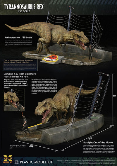 Jurassic Park Plastic Model Kit 1/35 Tyrannosaurus Rex 42 cm