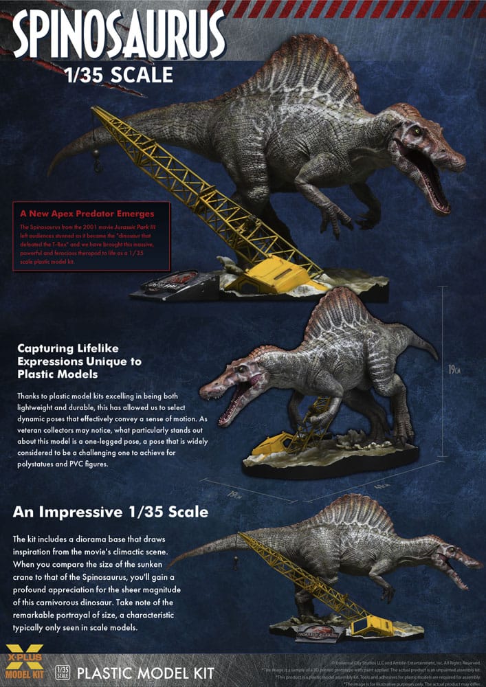 Jurassic Park III Plastic Model Kit 1/35 Spinosaurus 41 cm